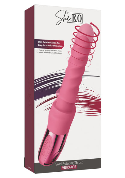 Swirl Ribbed Massaging Vibrator