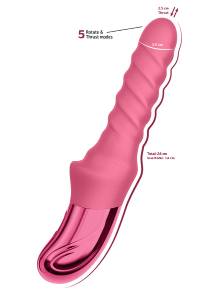 Swirl Ribbed Massaging Vibrator