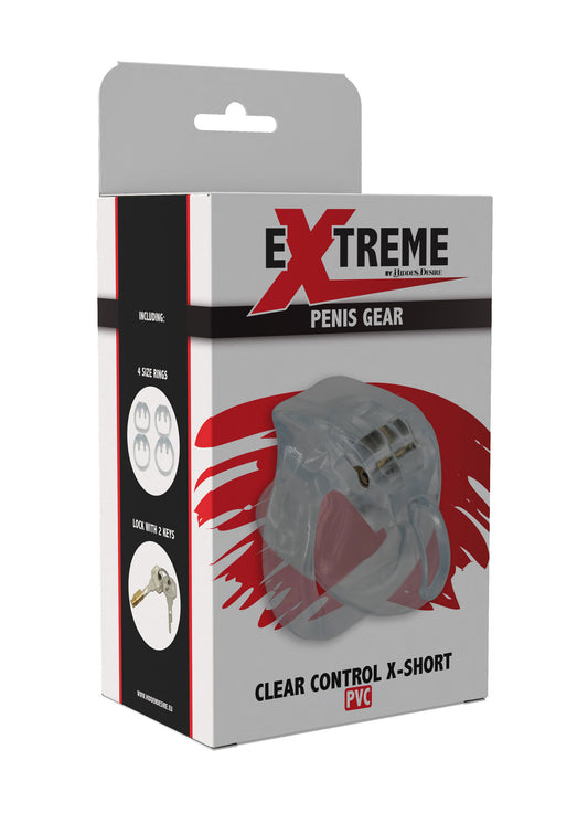 Clear Control Cock Cage X-Short