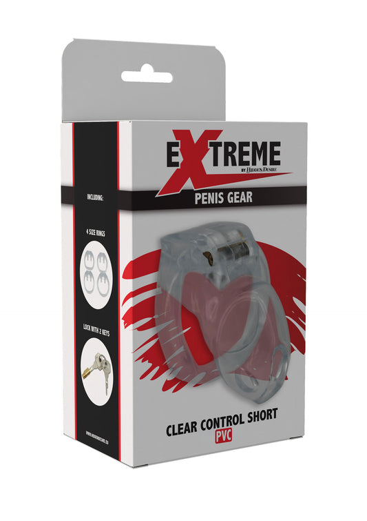 Clear Control Cock Cage Short