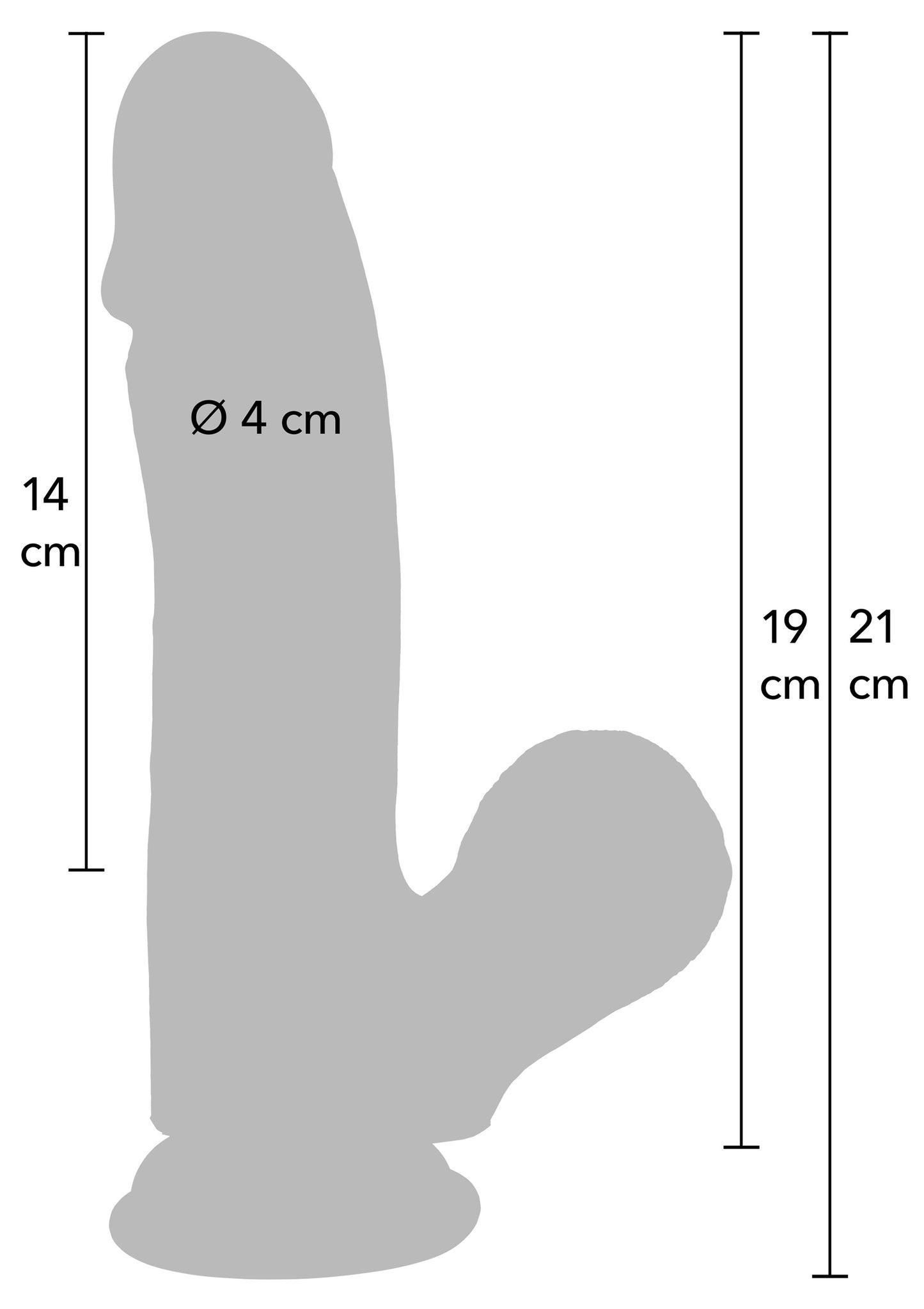 Realistic Dildo Liquid Silicone 19 cm
