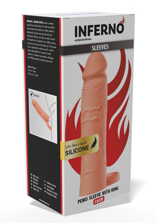 Penis Sleeve Liquid Silicone Ring 18 cm