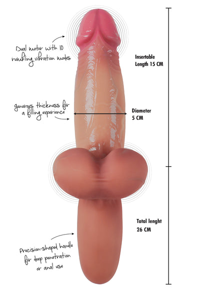 Heavy Hitter Vibrating Dildo Liquid Silicone