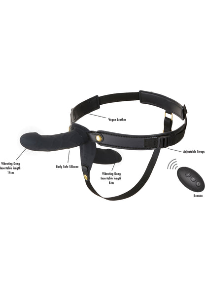 Double Vibrating Pleasure Penis Strapon 14 cm