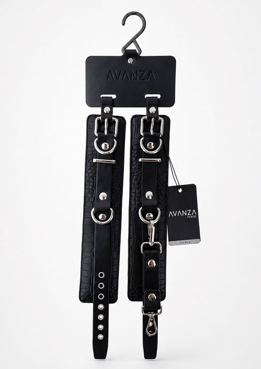 Croc-Embossed Wrist Cuffs