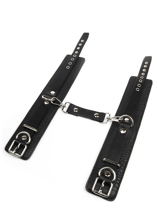 Croc-Embossed Ankle Cuffs