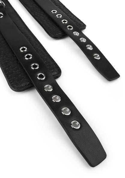 Croc-Embossed Ankle Cuffs