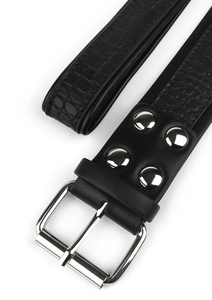 Croc-Embossed Collar & Leash