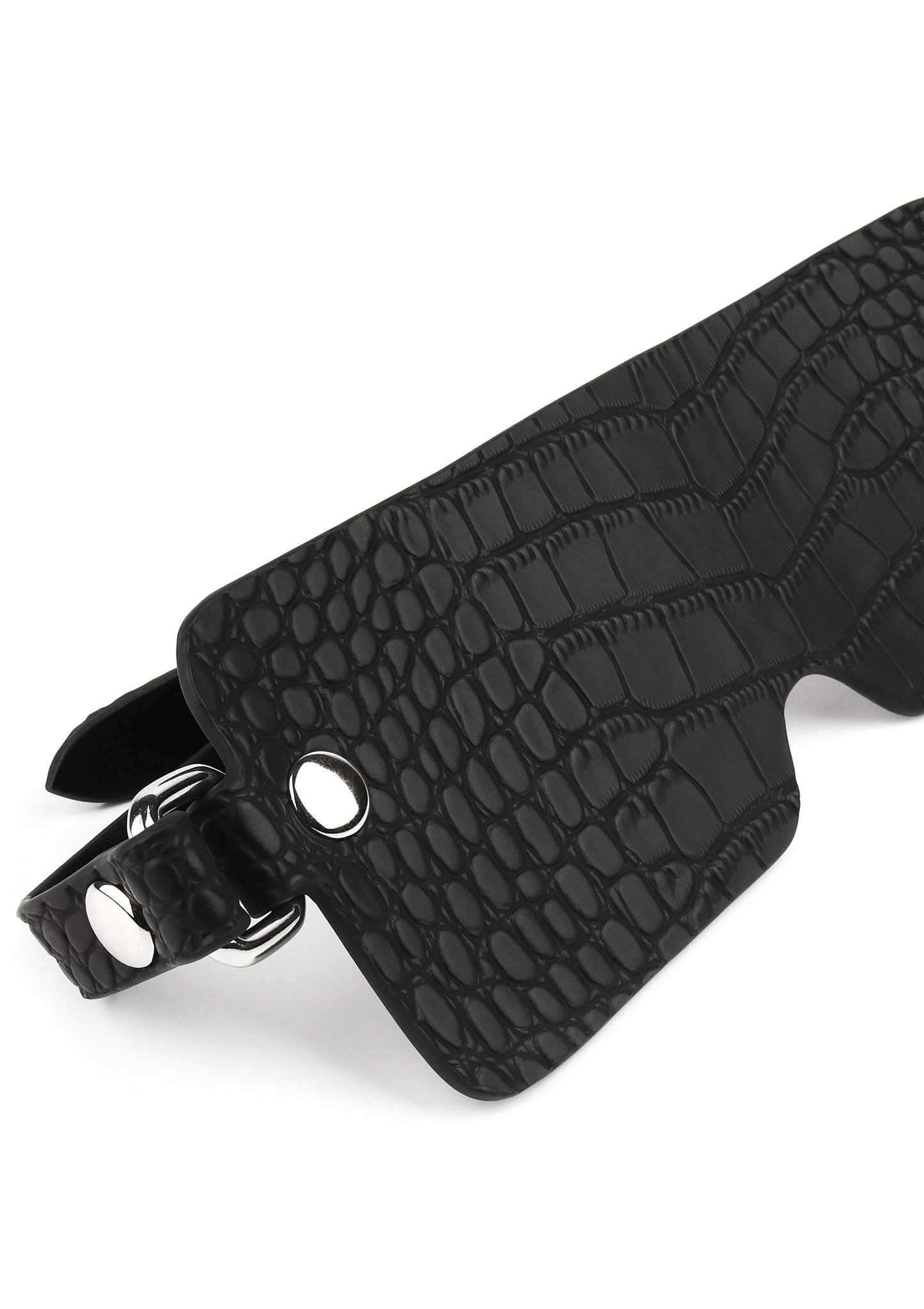 Croc-Embossed Blindfold