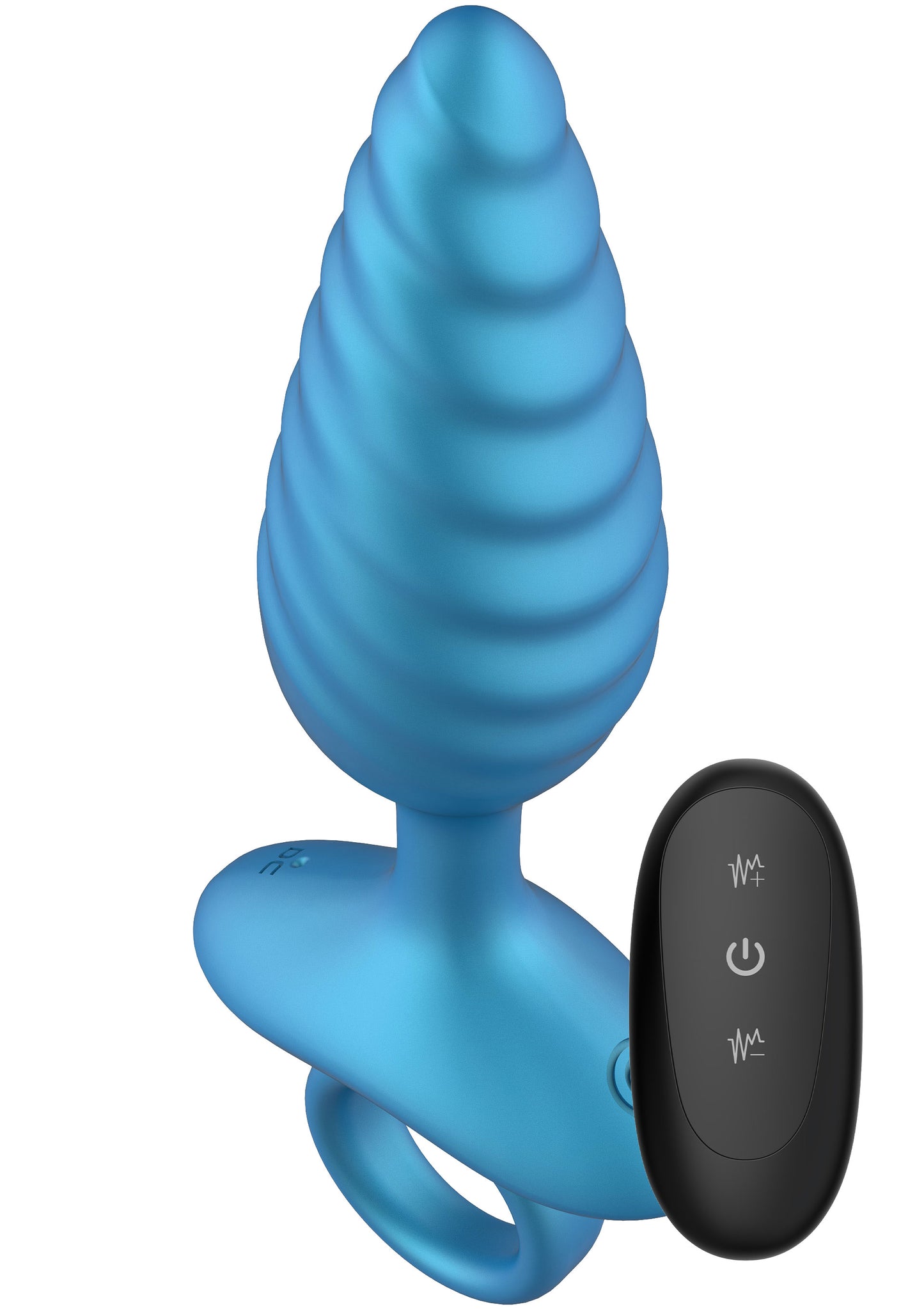 Ribbed Anal Plug Vibrating + Remote