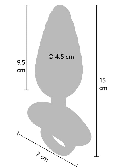 Ribbed Anal Plug Vibrating + Remote