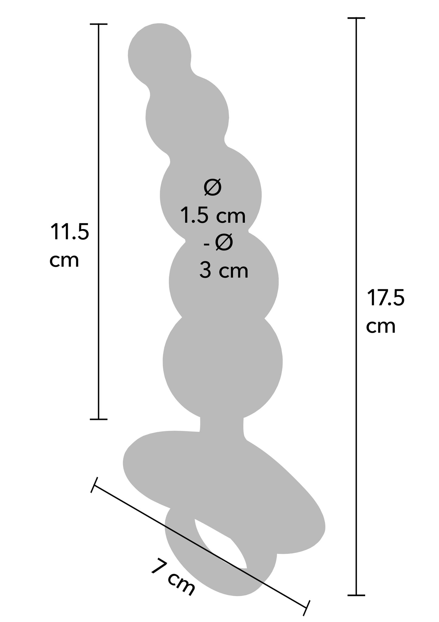 5 Balls Anal Plug Vibrating + Remote