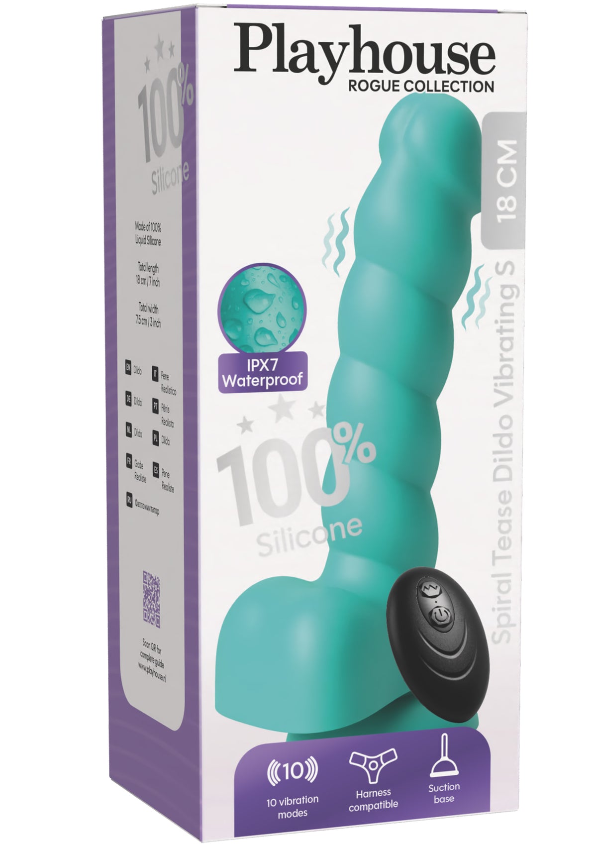 Spiral Tease Vibrating Dildo Silicone S