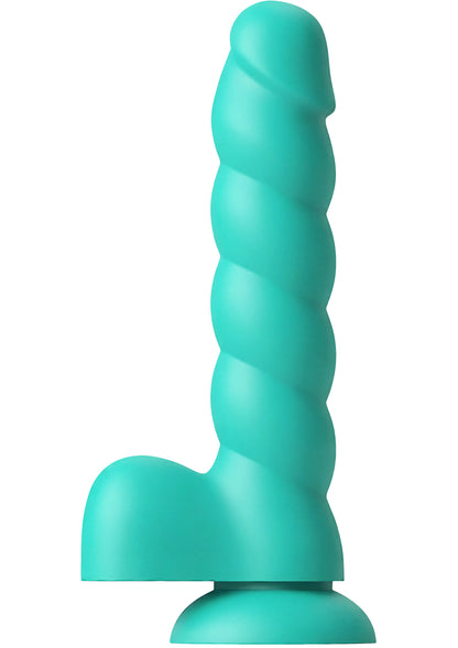 Spiral Tease Vibrating Dildo Silicone S