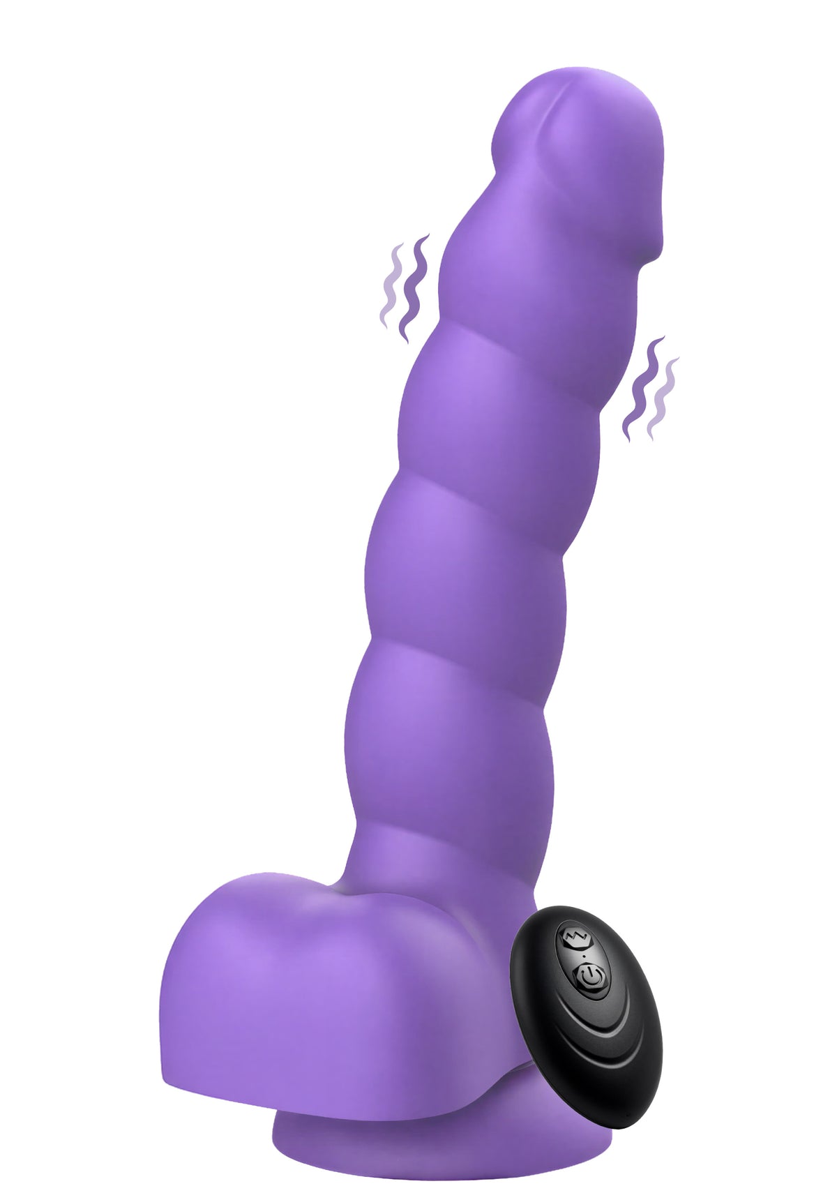 Spiral Tease Vibrating Dildo Silicone L