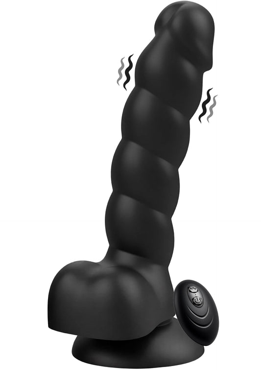 Spiral Tease Vibrating Dildo Silicone XL