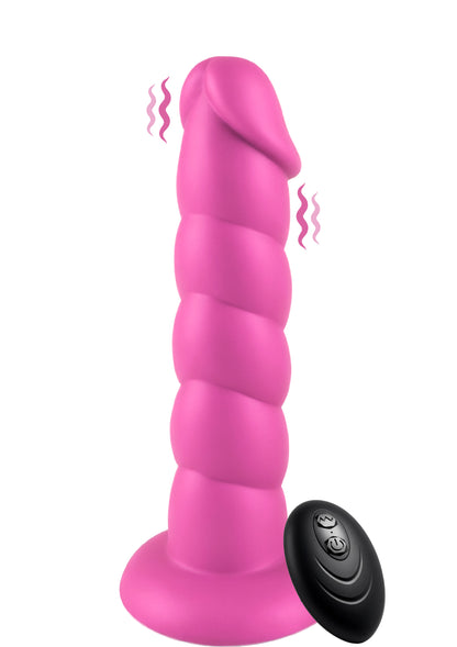 Spiral Tease Vibrating Dong Silicone M