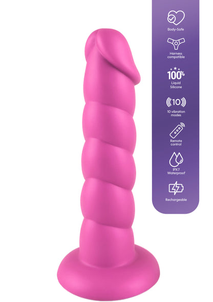 Spiral Tease Vibrating Dong Silicone M