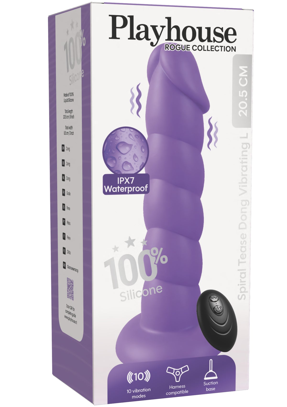 Spiral Tease Vibrating Dong Silicone L