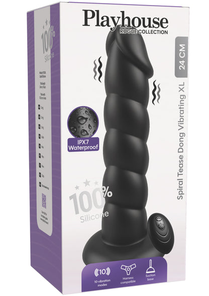 Spiral Tease Vibrating Dong Silicone XL
