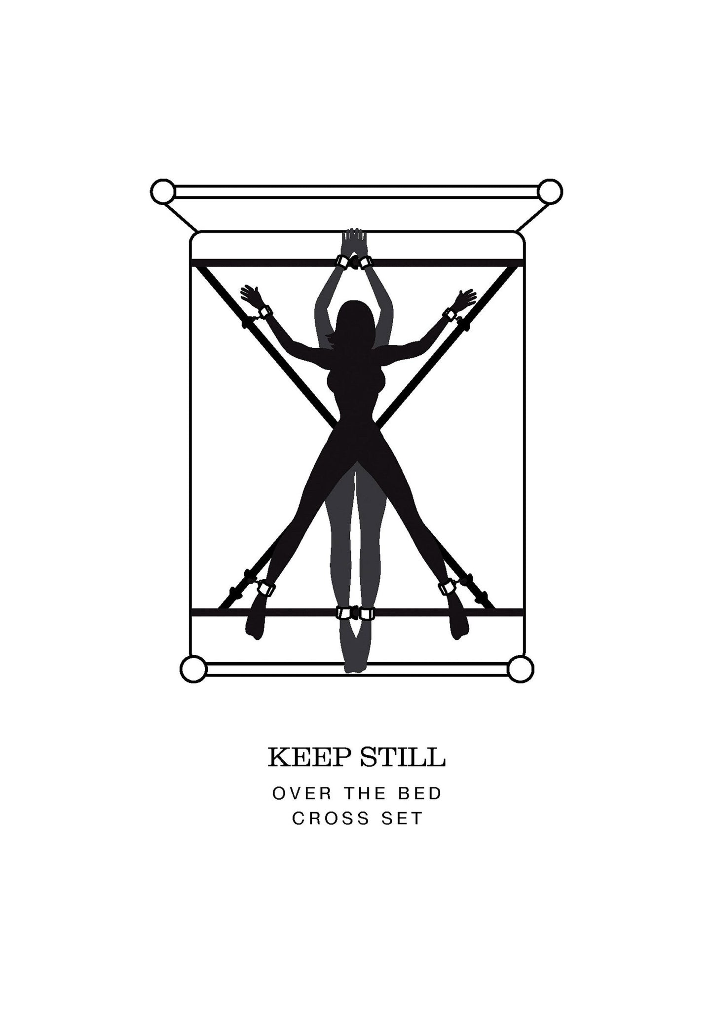 29031 fifty shades of grey over the bed cross set