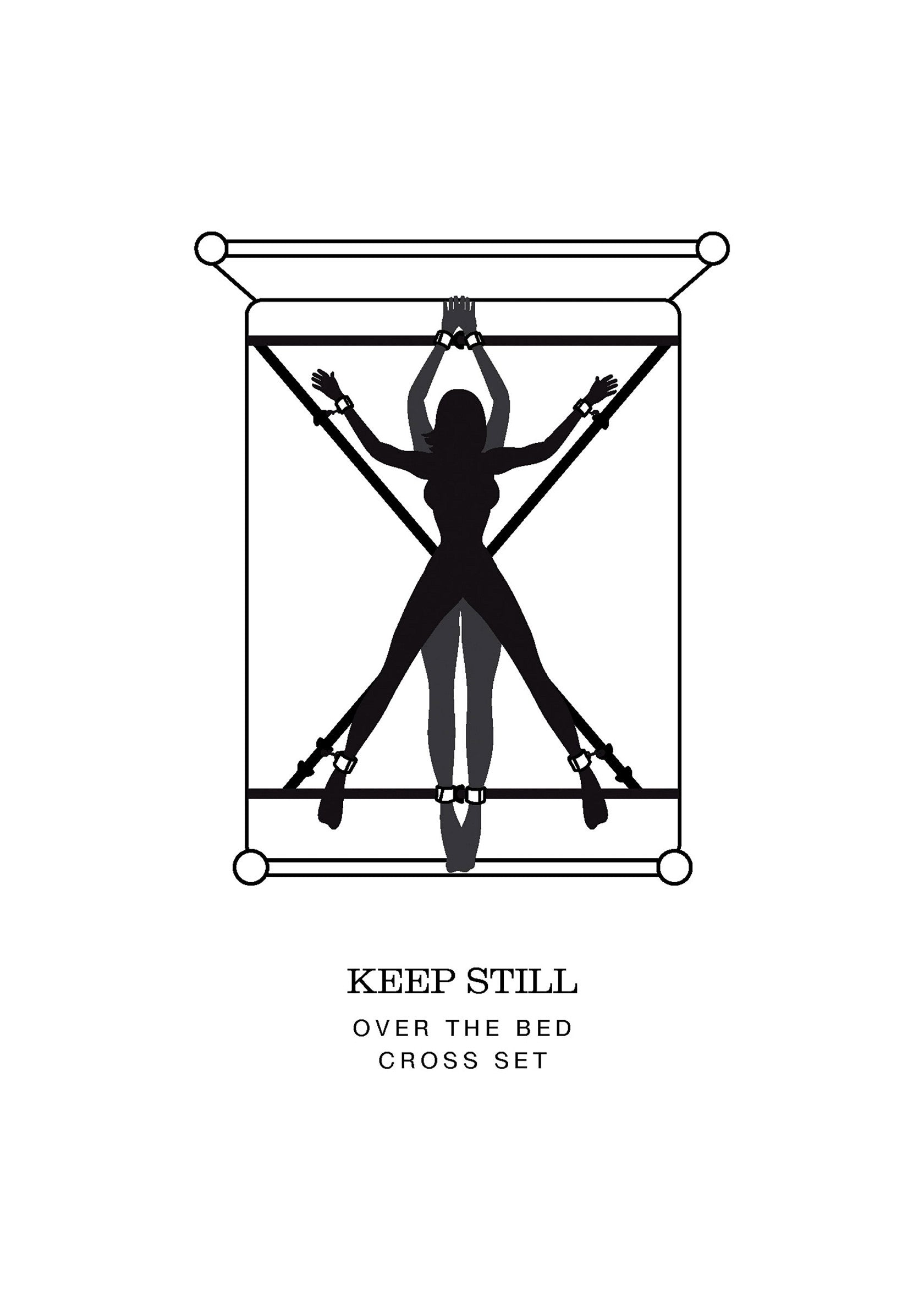 29031 fifty shades of grey over the bed cross set