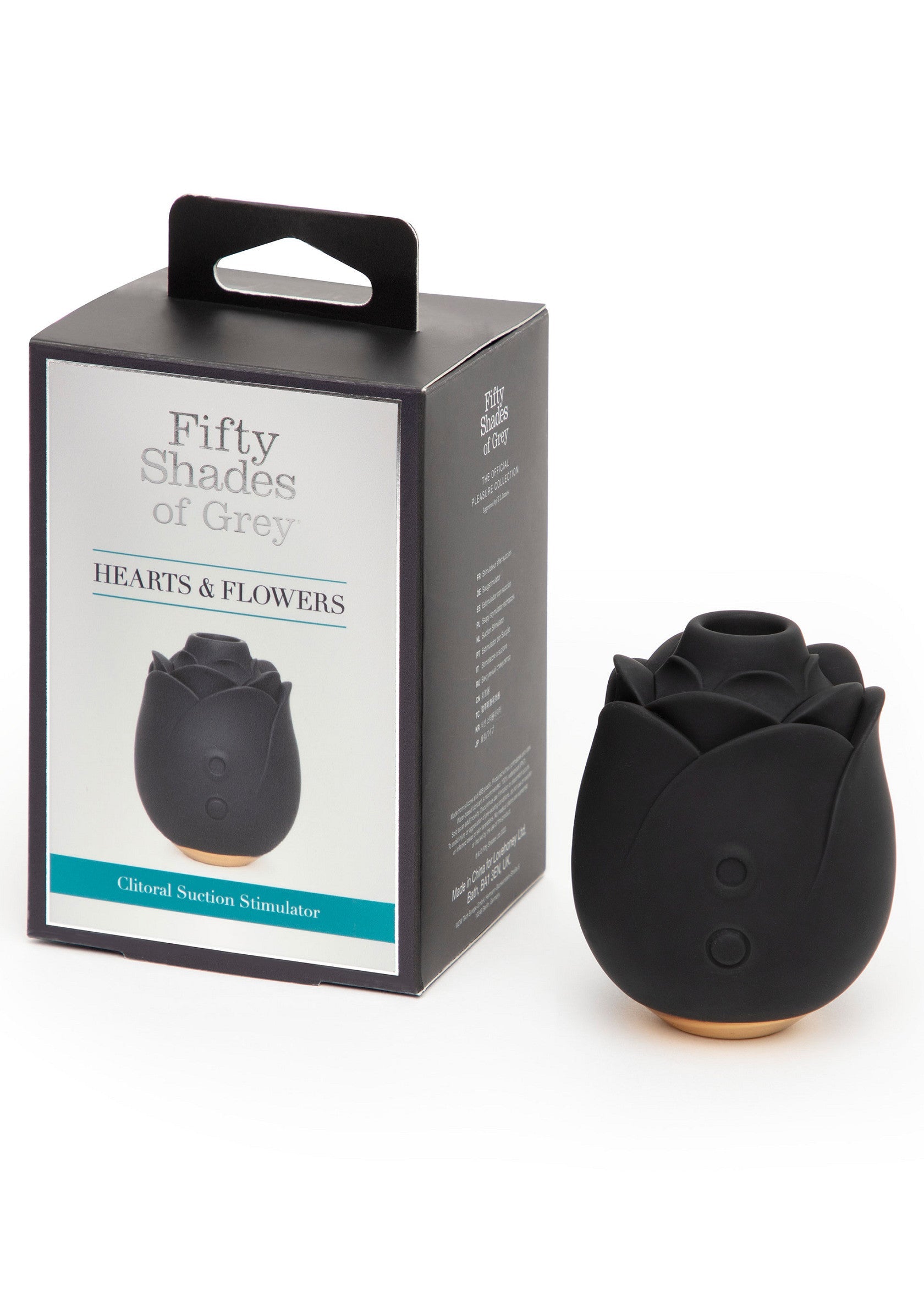 29073 fifty shades of grey black rose suction stimulator