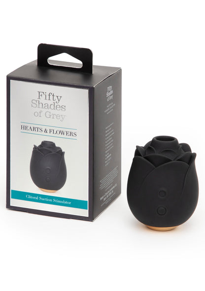 29073 fifty shades of grey black rose suction stimulator