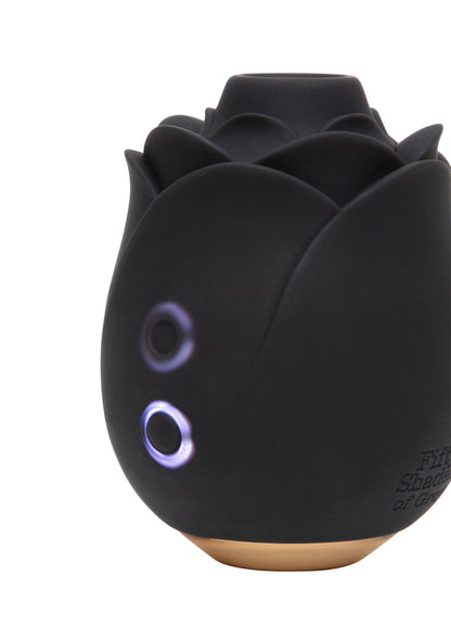 29073 fifty shades of grey black rose suction stimulator