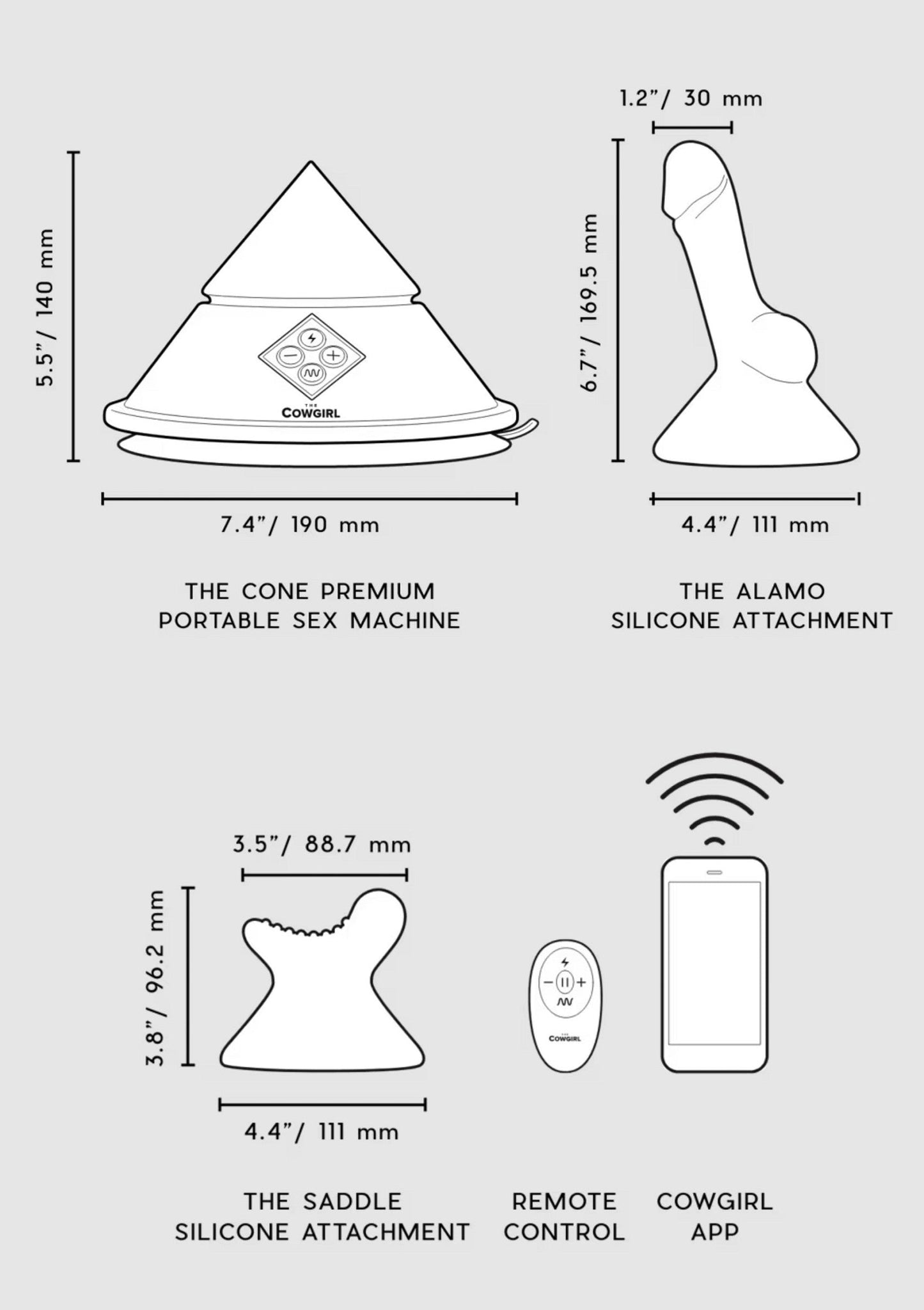 35253 cowgirl cone sex machine