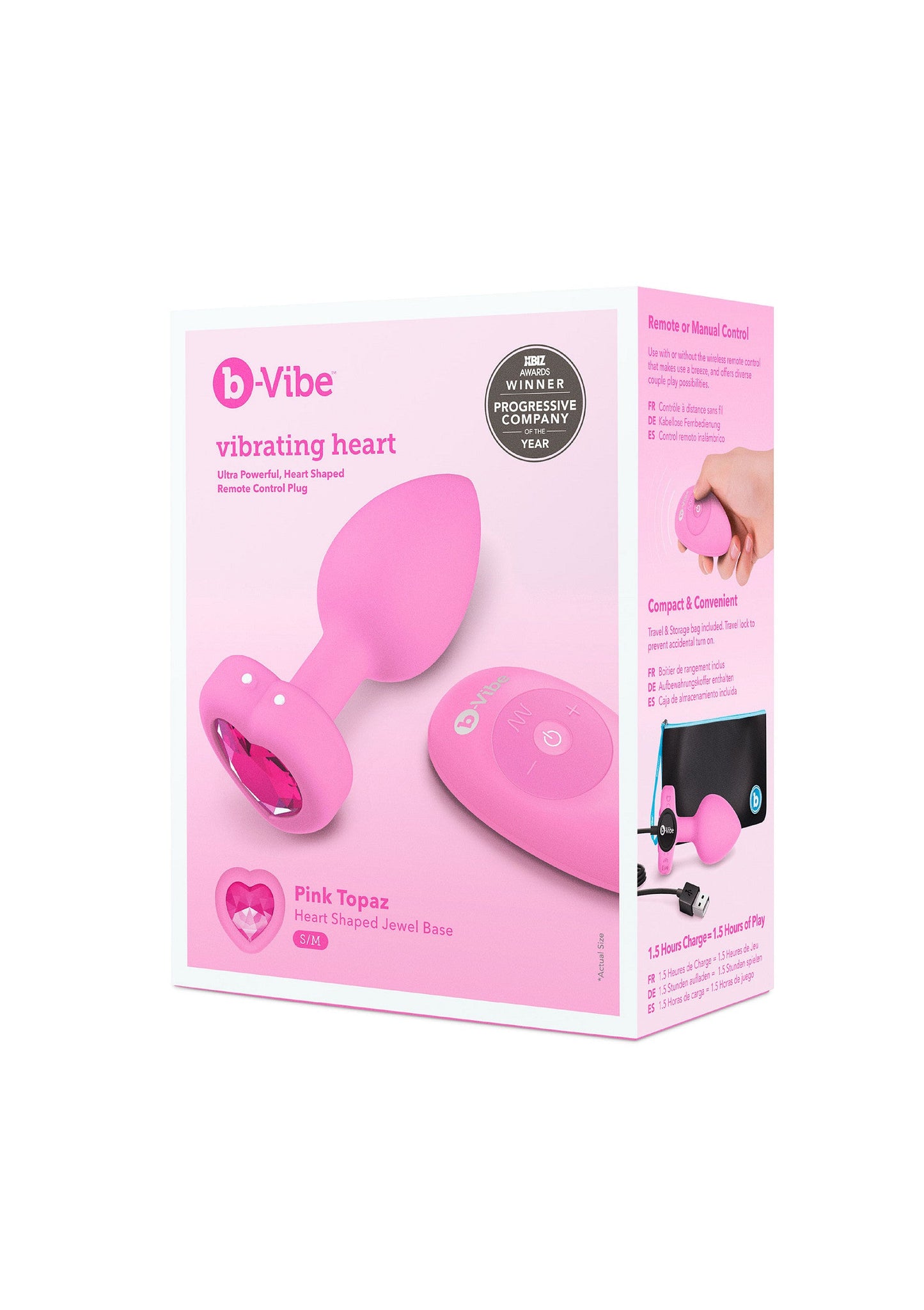 35454 b vibe vibr heart plug sm