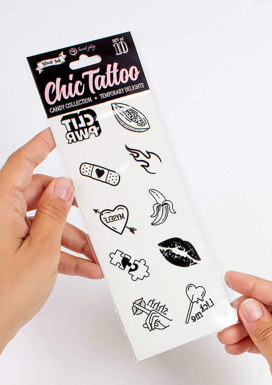44325 secret play candy chic temporary tattoo