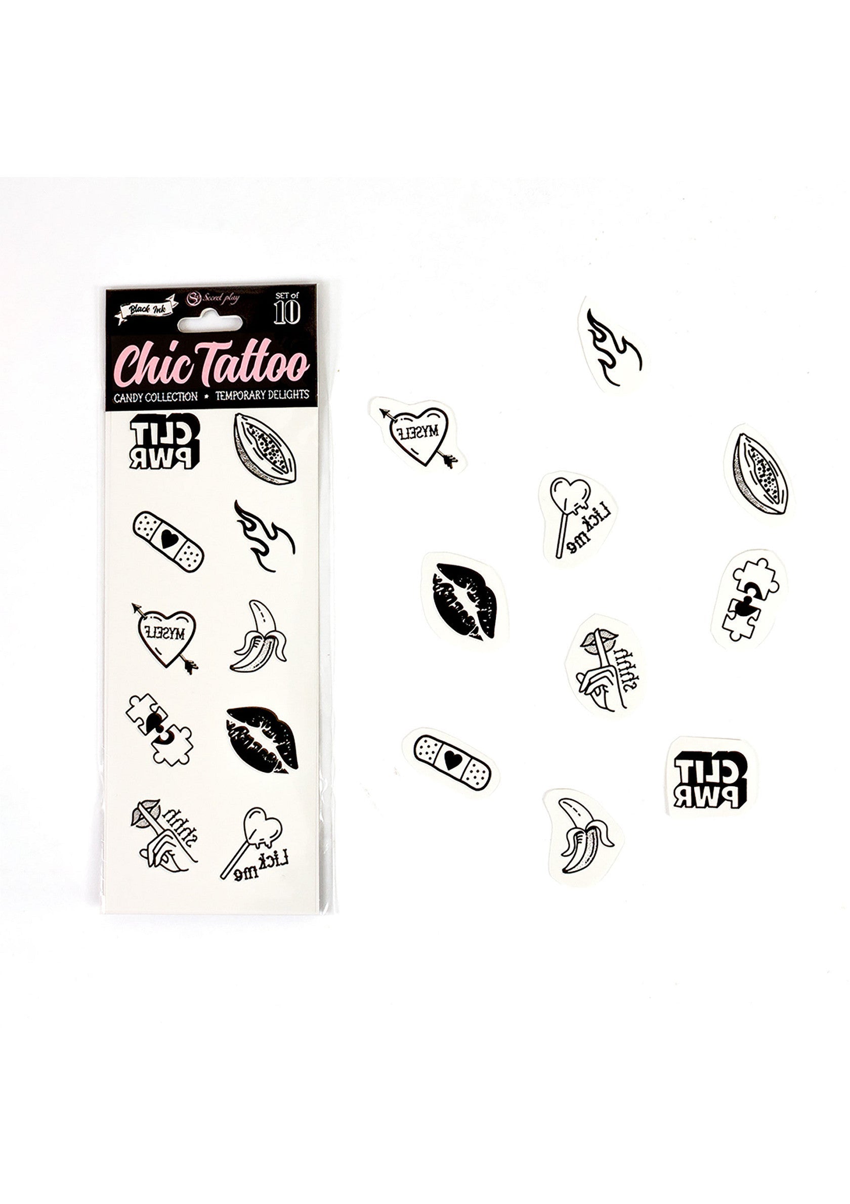 44325 secret play candy chic temporary tattoo