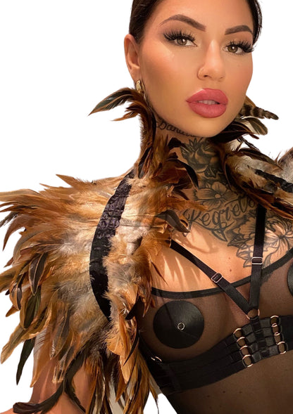 70800 kinky diva feather shoulder wrap