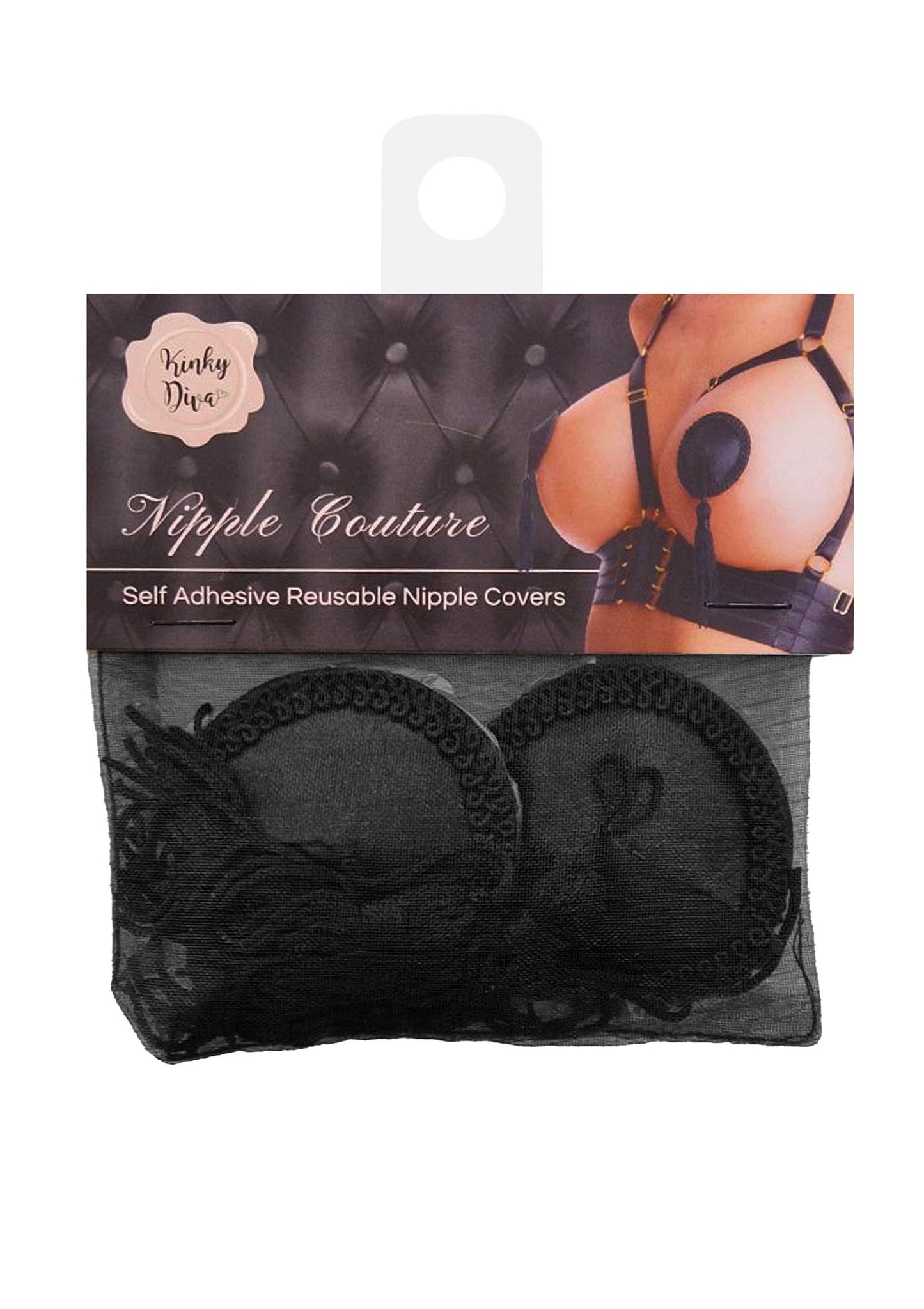 70830 kinky diva satin nipple covers w tassel