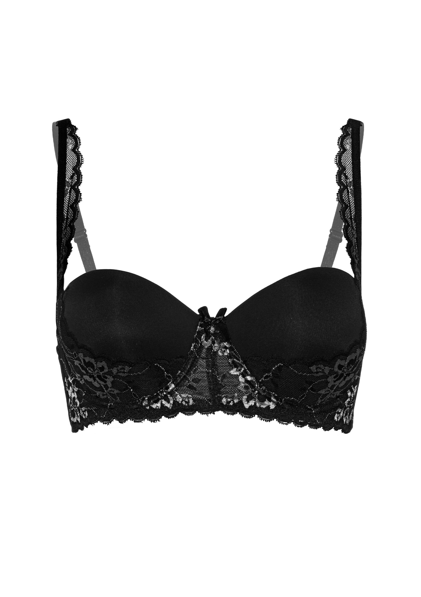 76203 daring intimates day night balconette push up lace bra