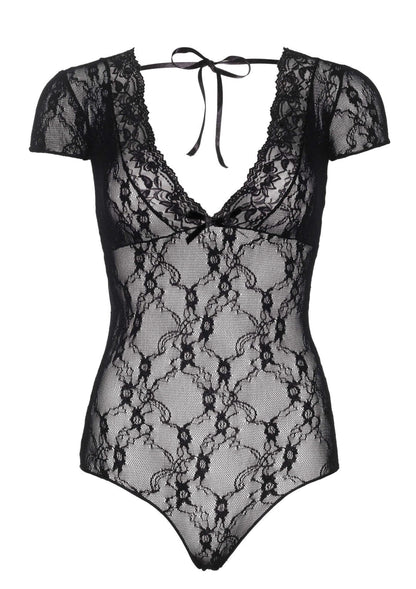 Floral Lace Backless Teddy