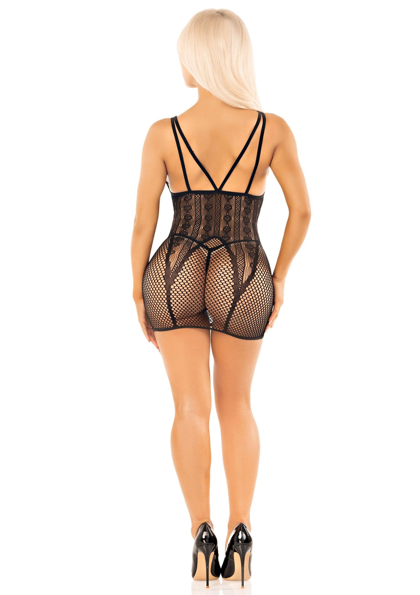Heart Net Mini Dress