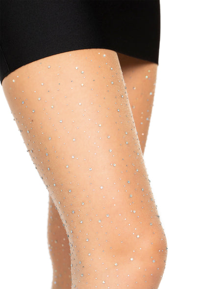 84973 leg avenue sheer rhinestone elastane pantyhose