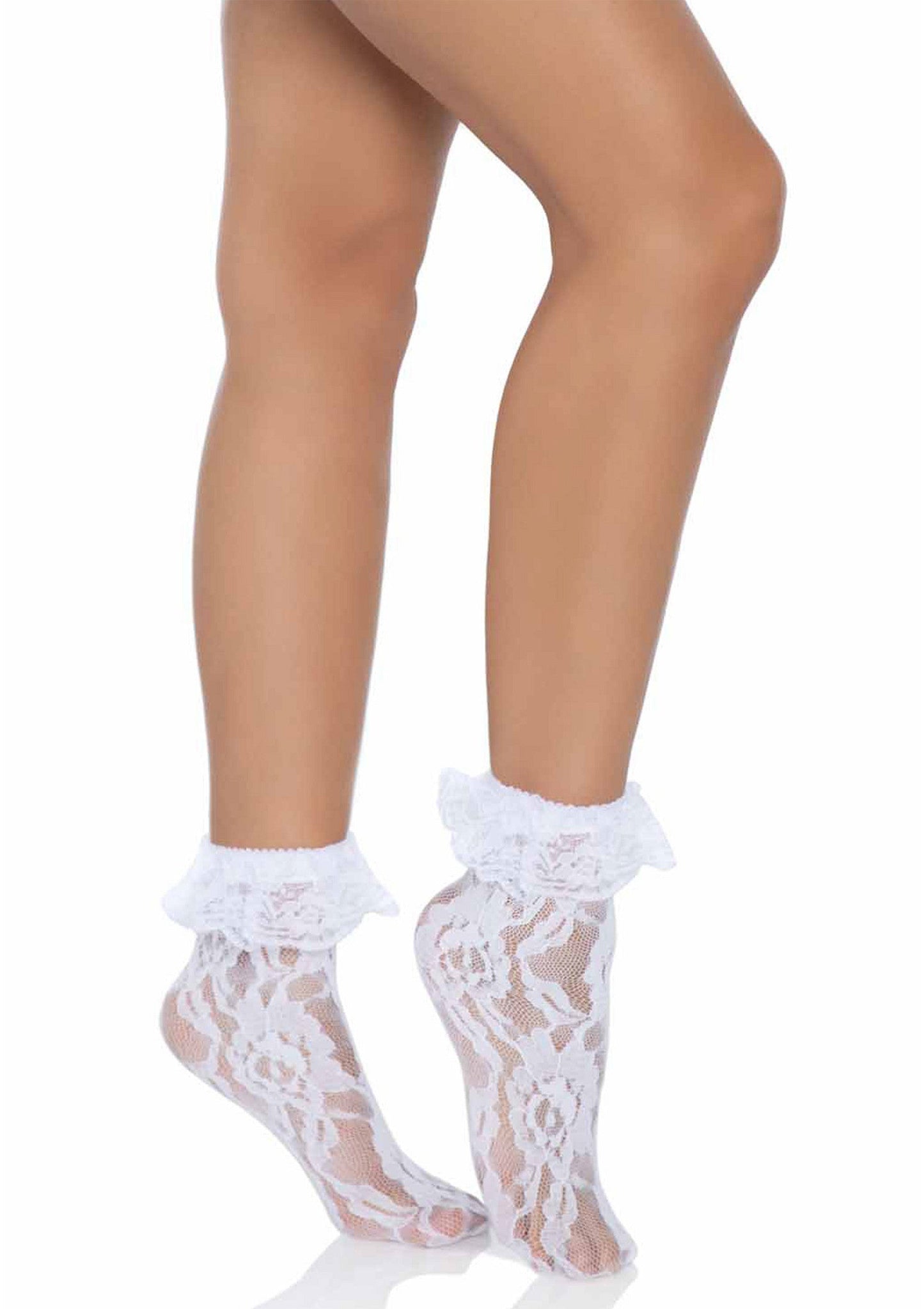 85058 leg avenue lace socks with ruffle