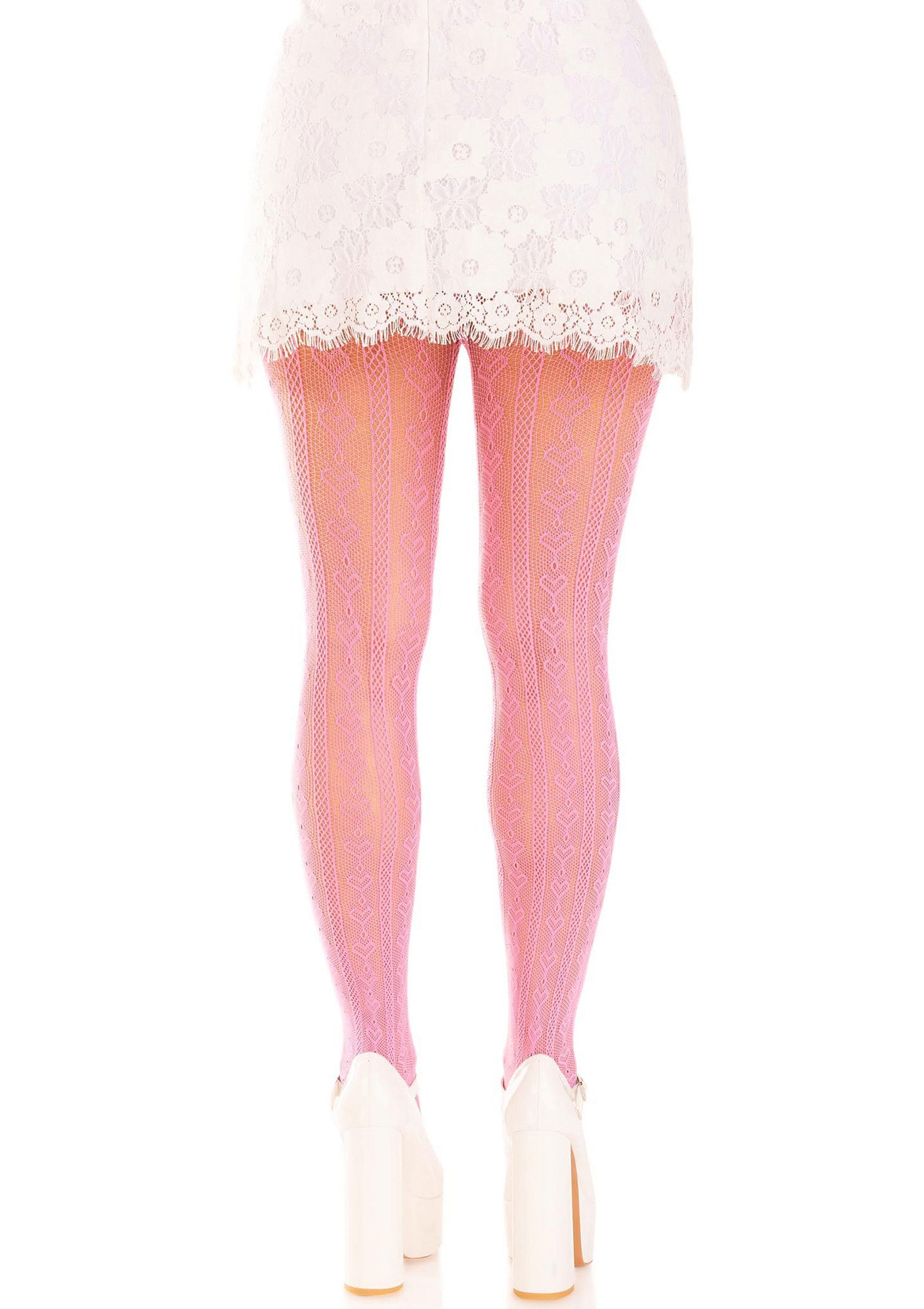 85065 leg avenue sweetheart striped net pantyhose