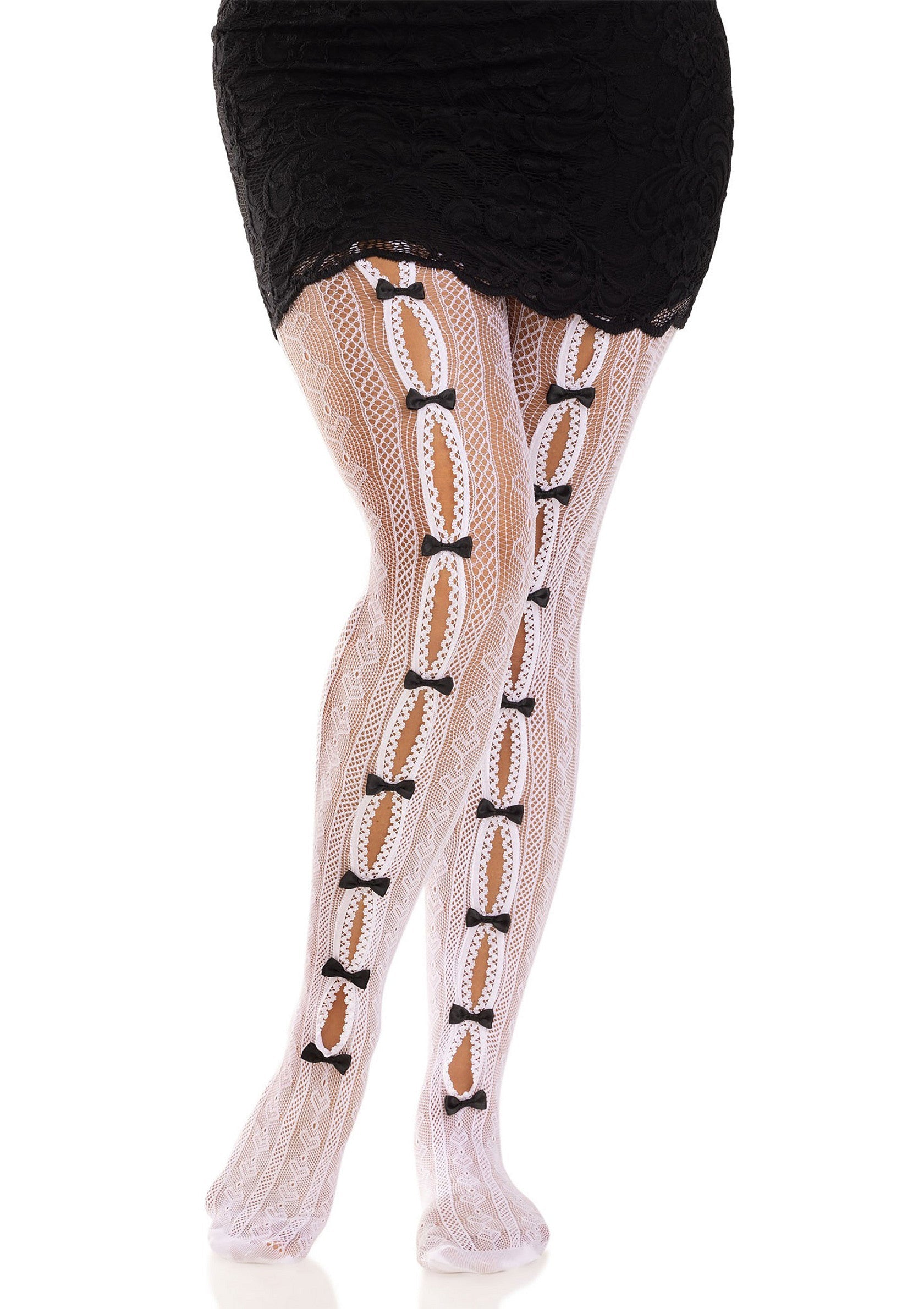 85065 leg avenue sweetheart striped net pantyhose