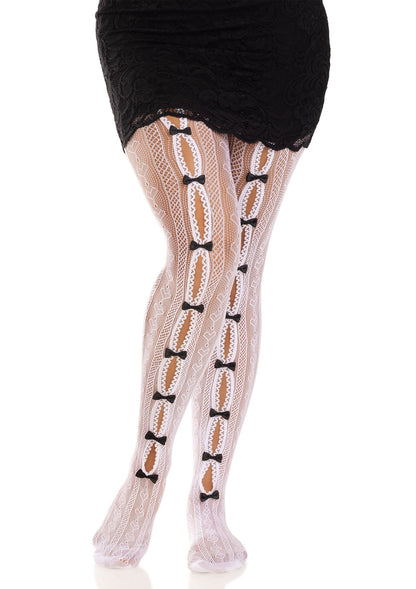 85065 leg avenue sweetheart striped net pantyhose