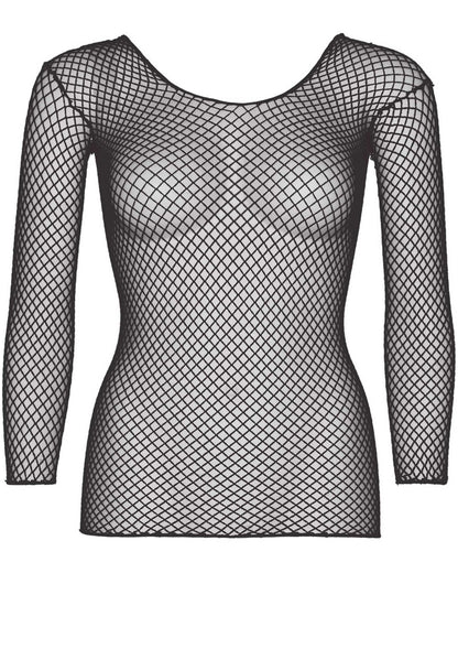 85387 leg avenue very sexy lingerie elastane long sleeved fishnet shirt