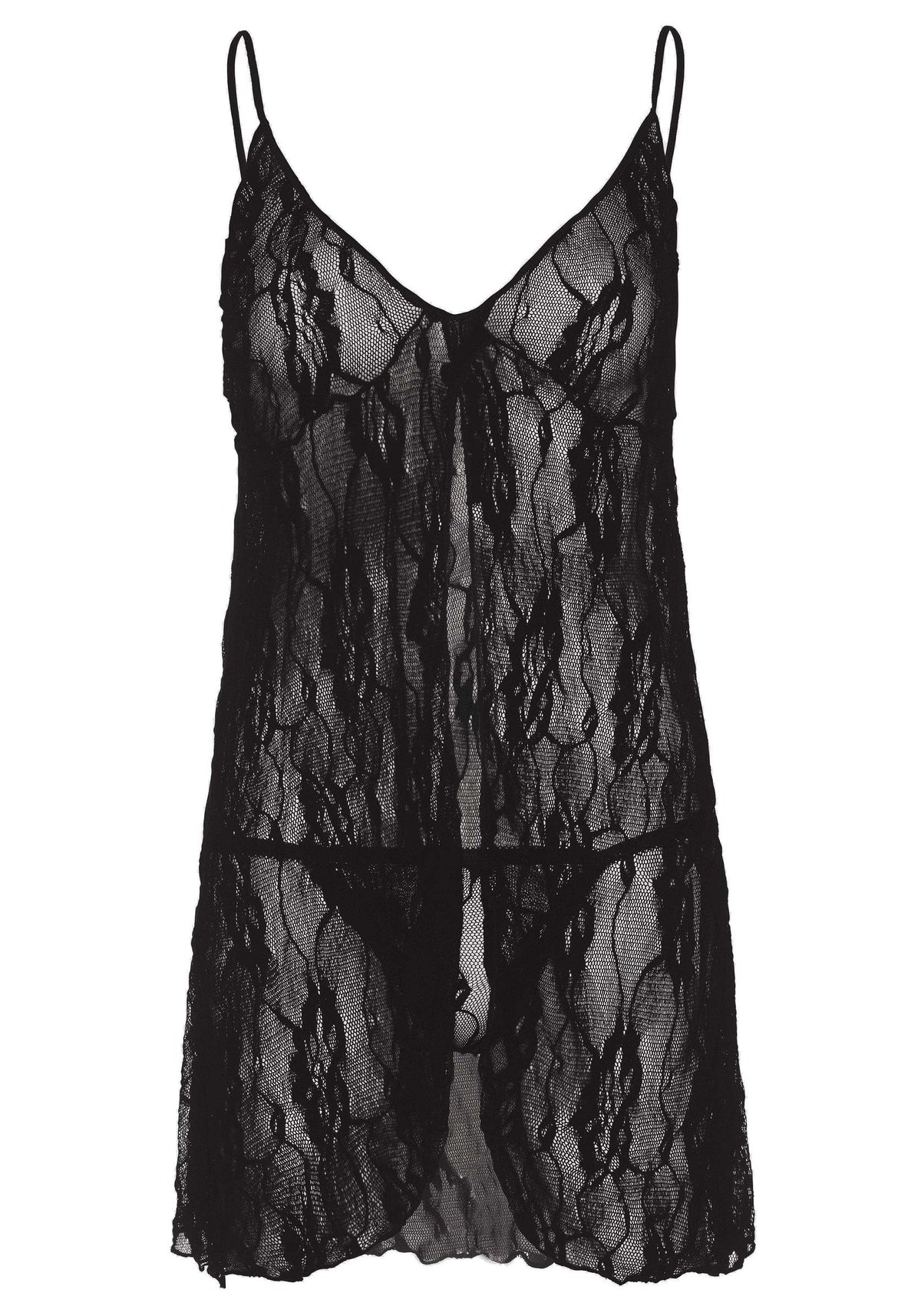 85448 leg avenue very sexy lingerie romantic lace babydoll with string