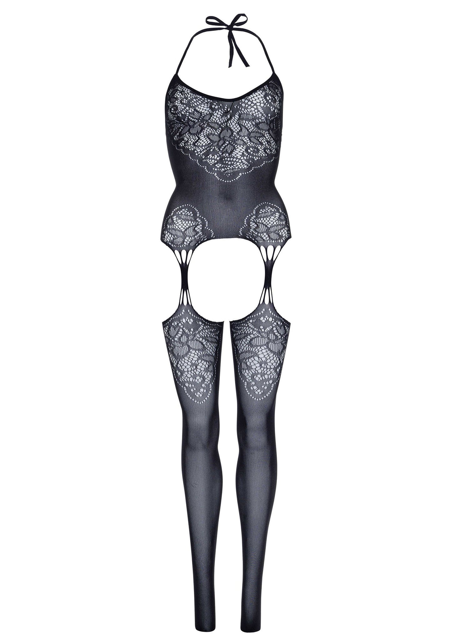 85501 leg avenue very sexy lingerie seamless lace net suspender bodystocking
