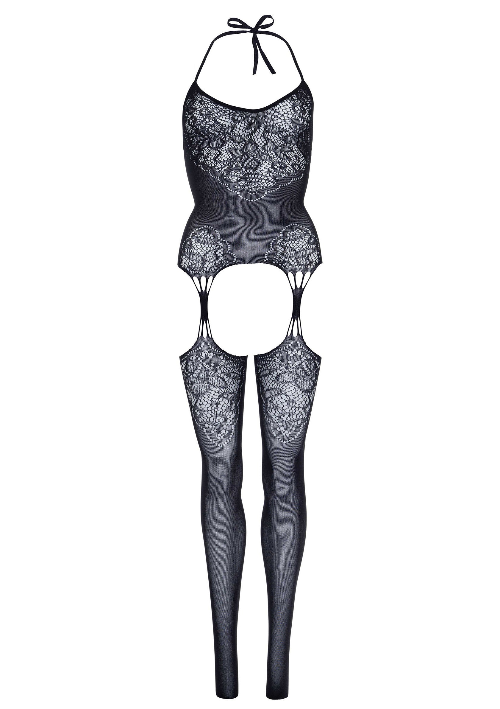 85501 leg avenue very sexy lingerie seamless lace net suspender bodystocking
