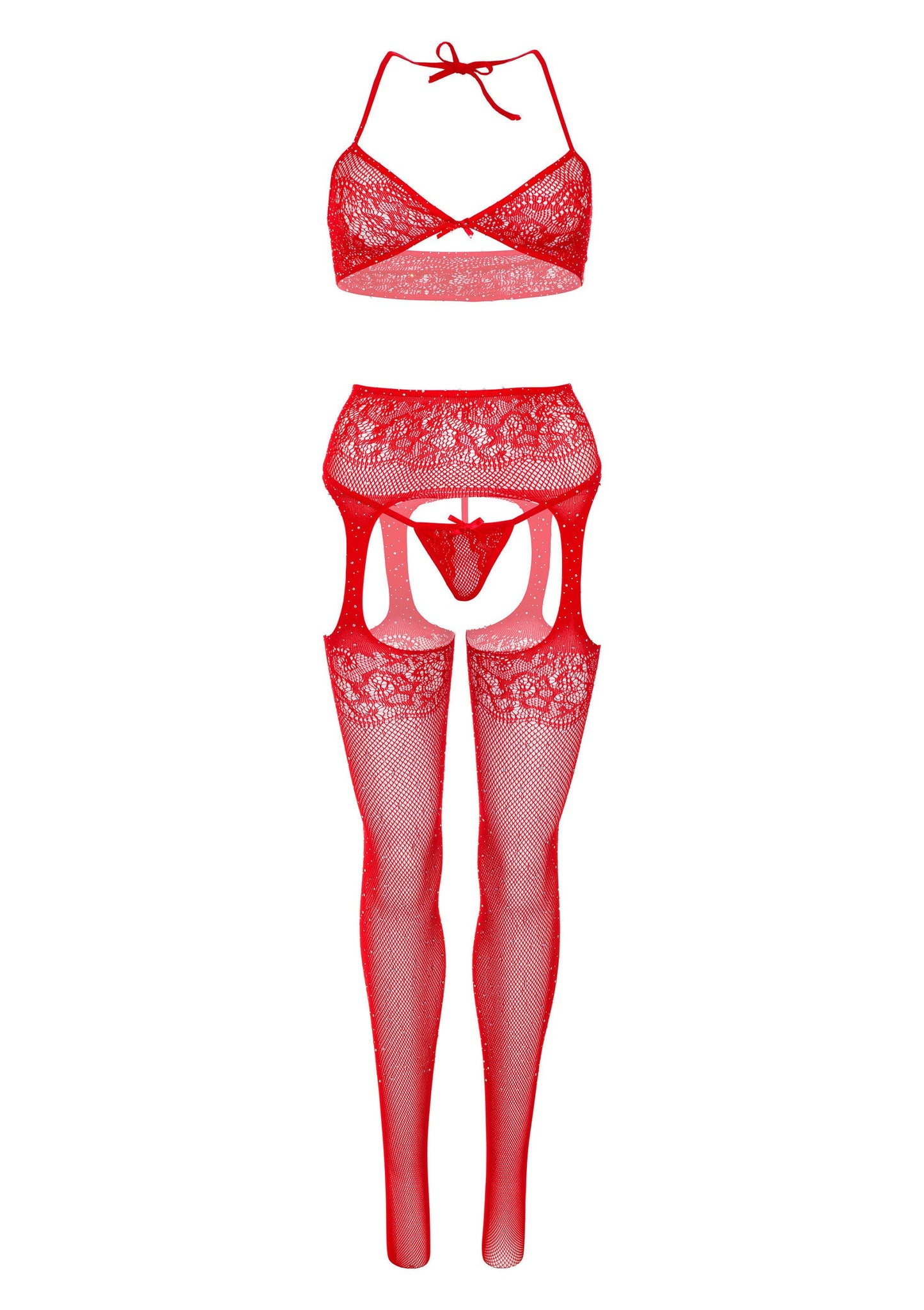 86610 leg avenue lace bra string and garter belt stockings