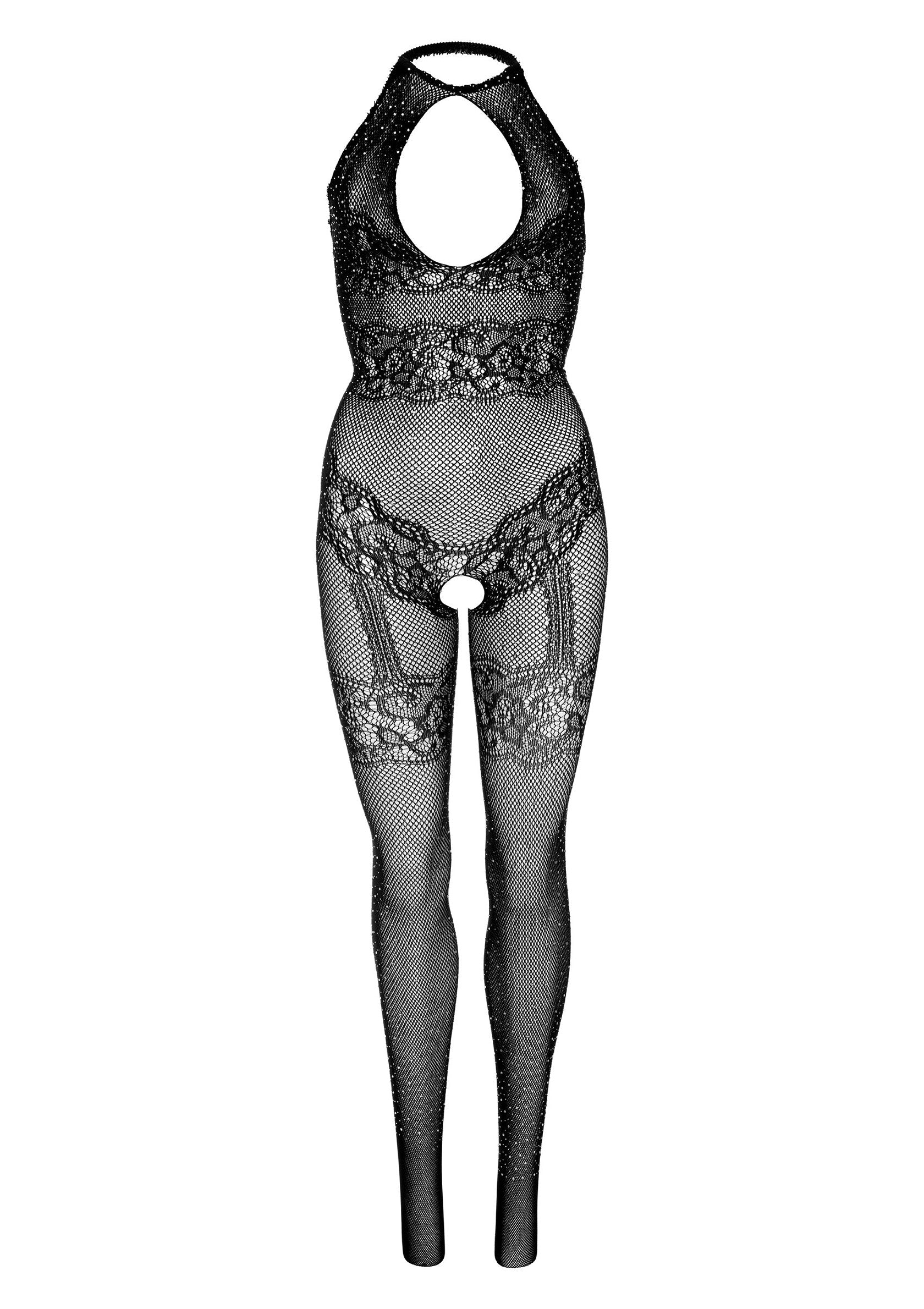 86617 leg avenue seamless rhinestone fishnet bodystocking
