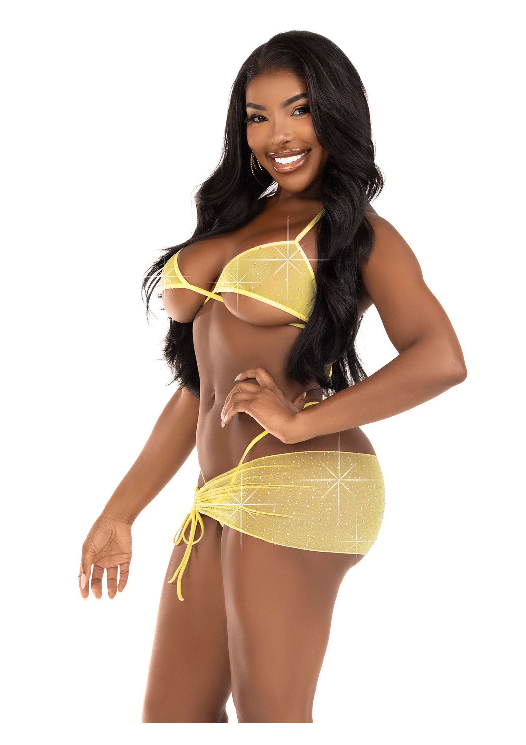 Rhinestone Bra Top, String and Sarong SCALA 2.0 BV. Rhinestone Bra Top, String and Sarong SCALA 2.0 BV.